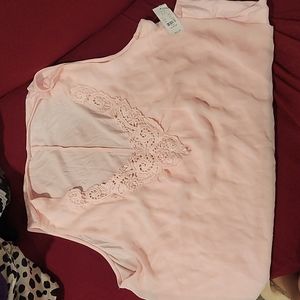 Pink sleeveless top